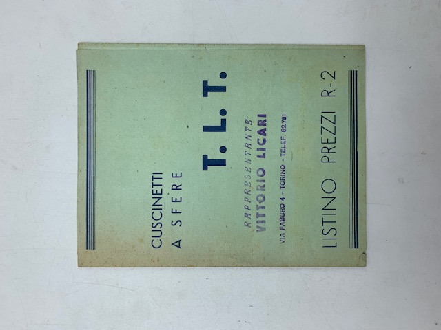 Cuscinetti a sfere T.L.T. Listino prezzi R-2 (pieghevole pubblicitario)